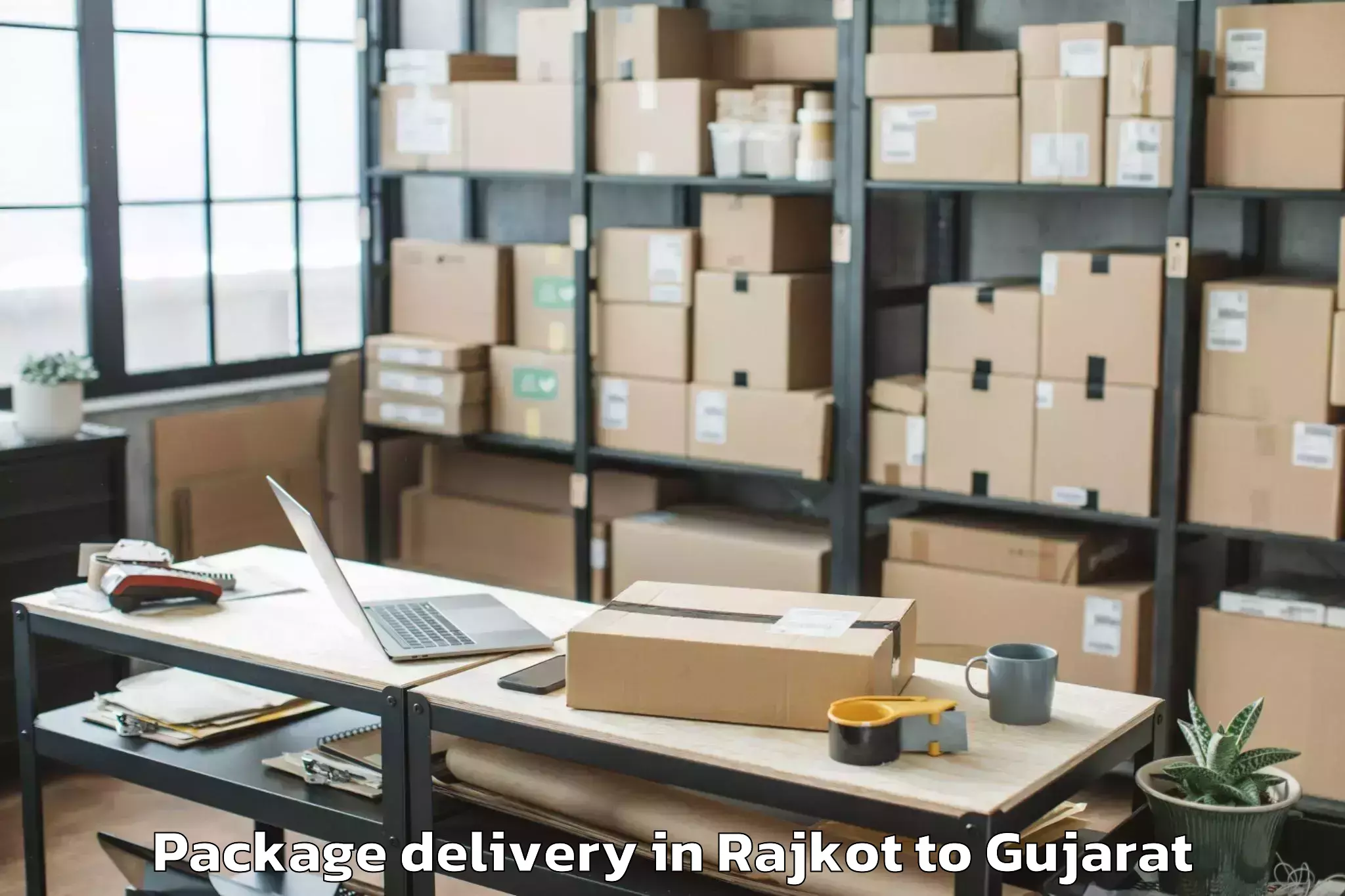 Rajkot to Gujarat National Law Universit Package Delivery Booking